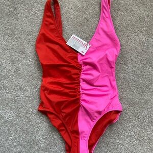 Solid and Striped Lucia One Piece Swimsuit